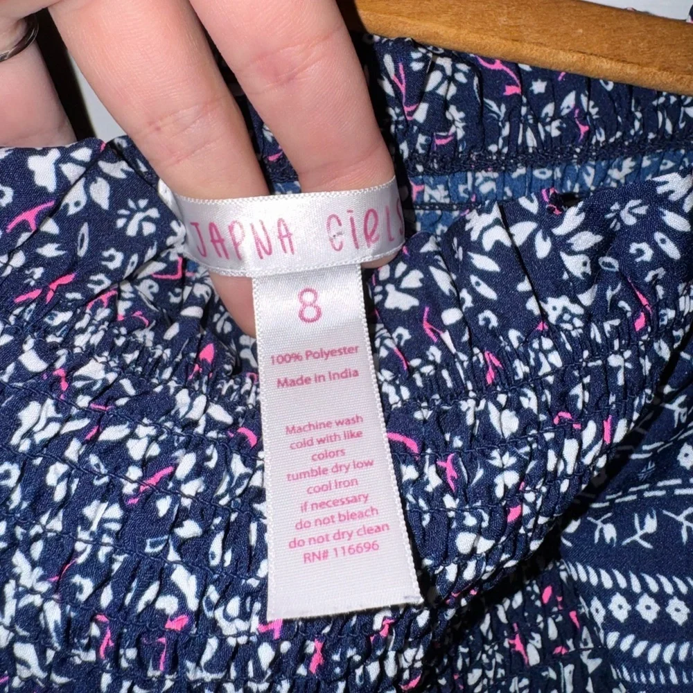 Japna Blue and Pink Patterned Kids Romper